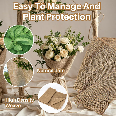 RAINFLOW Burlap Roll for DIY crafts and gift wrapping with earthy appeal.