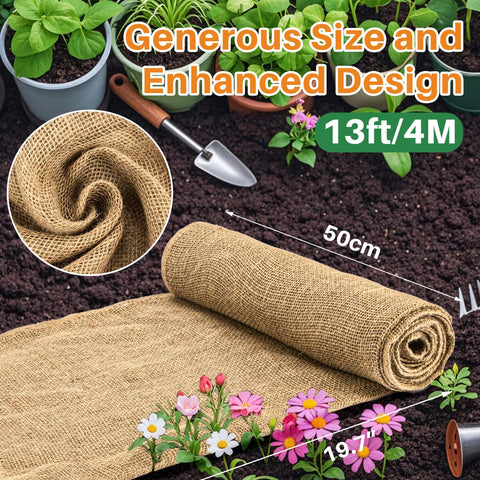 RAINFLOW Burlap Roll used as rustic wedding decor idea for natural charm.
