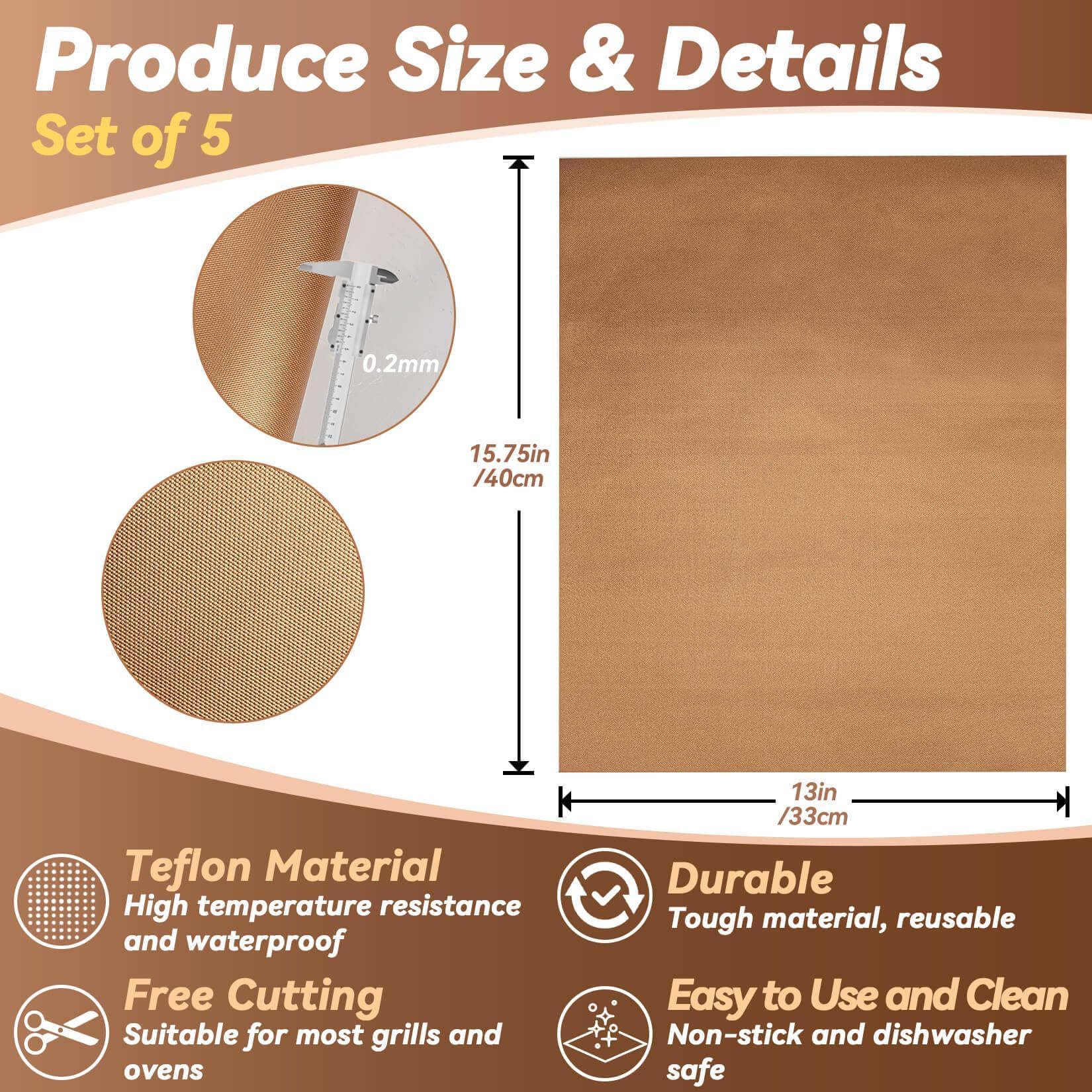 RAINFLOW copper grill mats easy to clean after grilling.