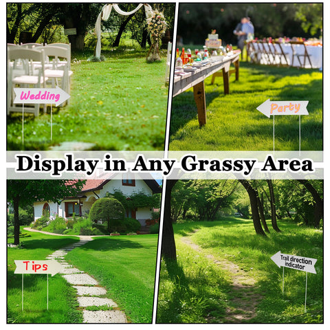 RAINFLOW easy install arrow yard sign with stake for fast setup.