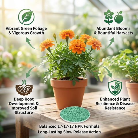 RAINFLOW granular fertilizer easy to spread across soil