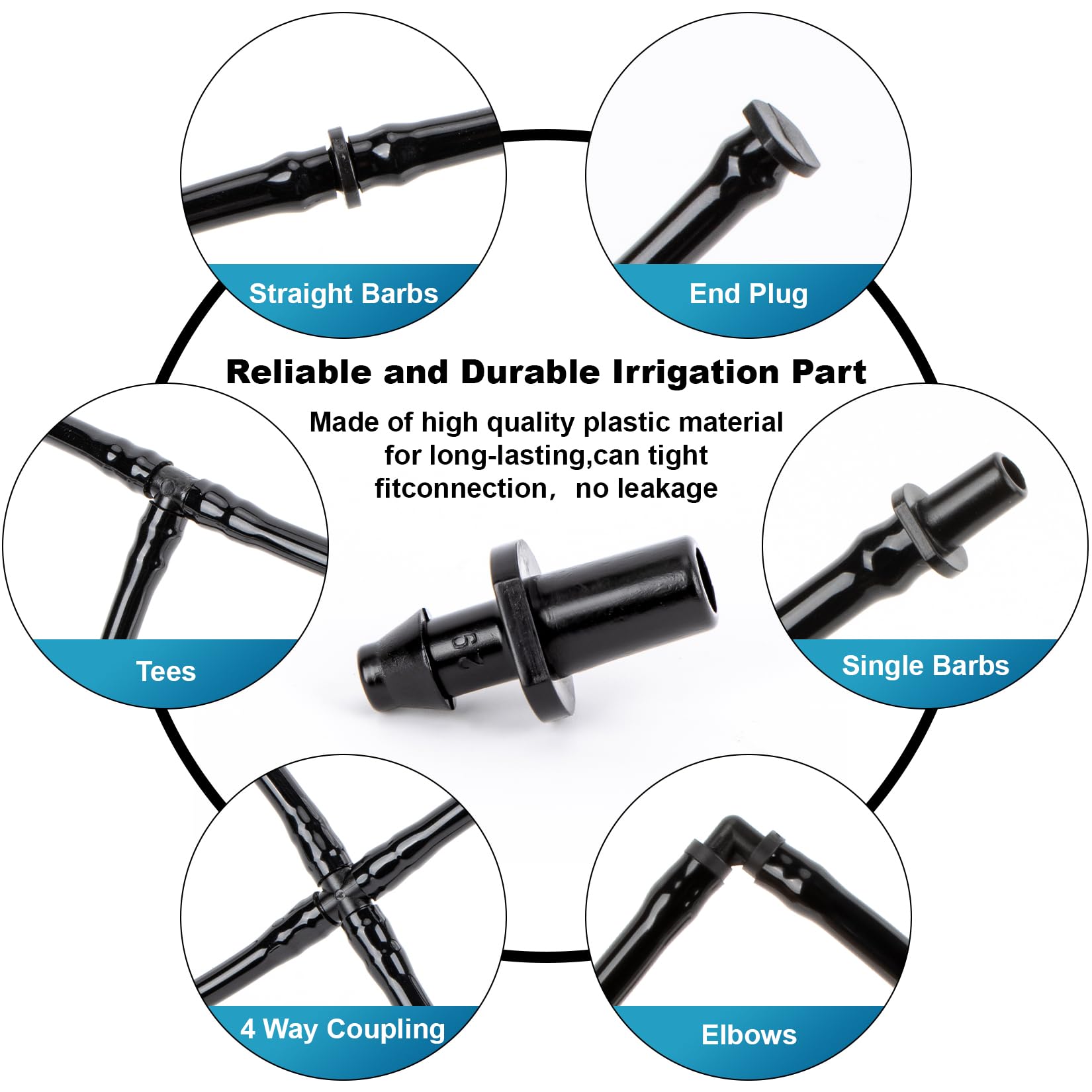RainFlow end plugs show reliable line endings to prevent leaks