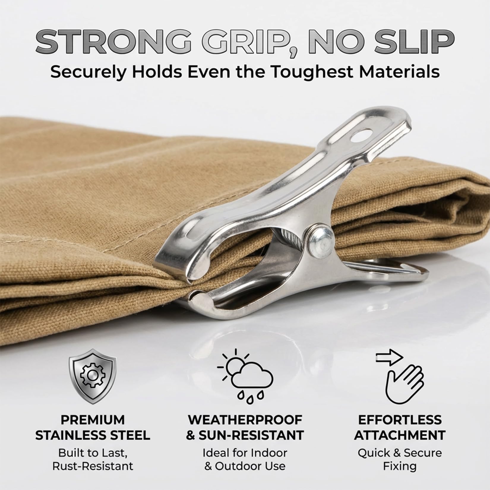 RAINFLOW greenhouse-clip strong-grip holds shade cloth securely.