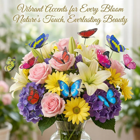 Rainflow indoor-outdoor butterfly garden stakes brighten lawns and planters.