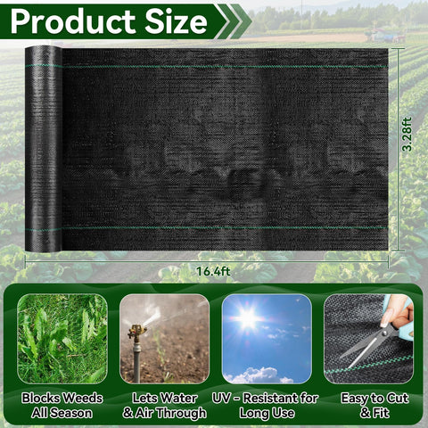RAINFLOW landscape fabric; breathable ground cover promotes soil health