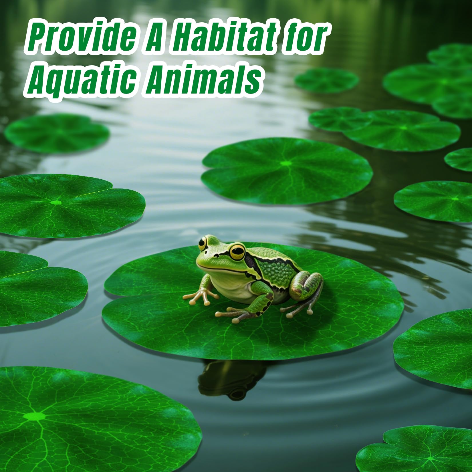 RAINFLOW lily pads floating assembly shows realistic water plant decor