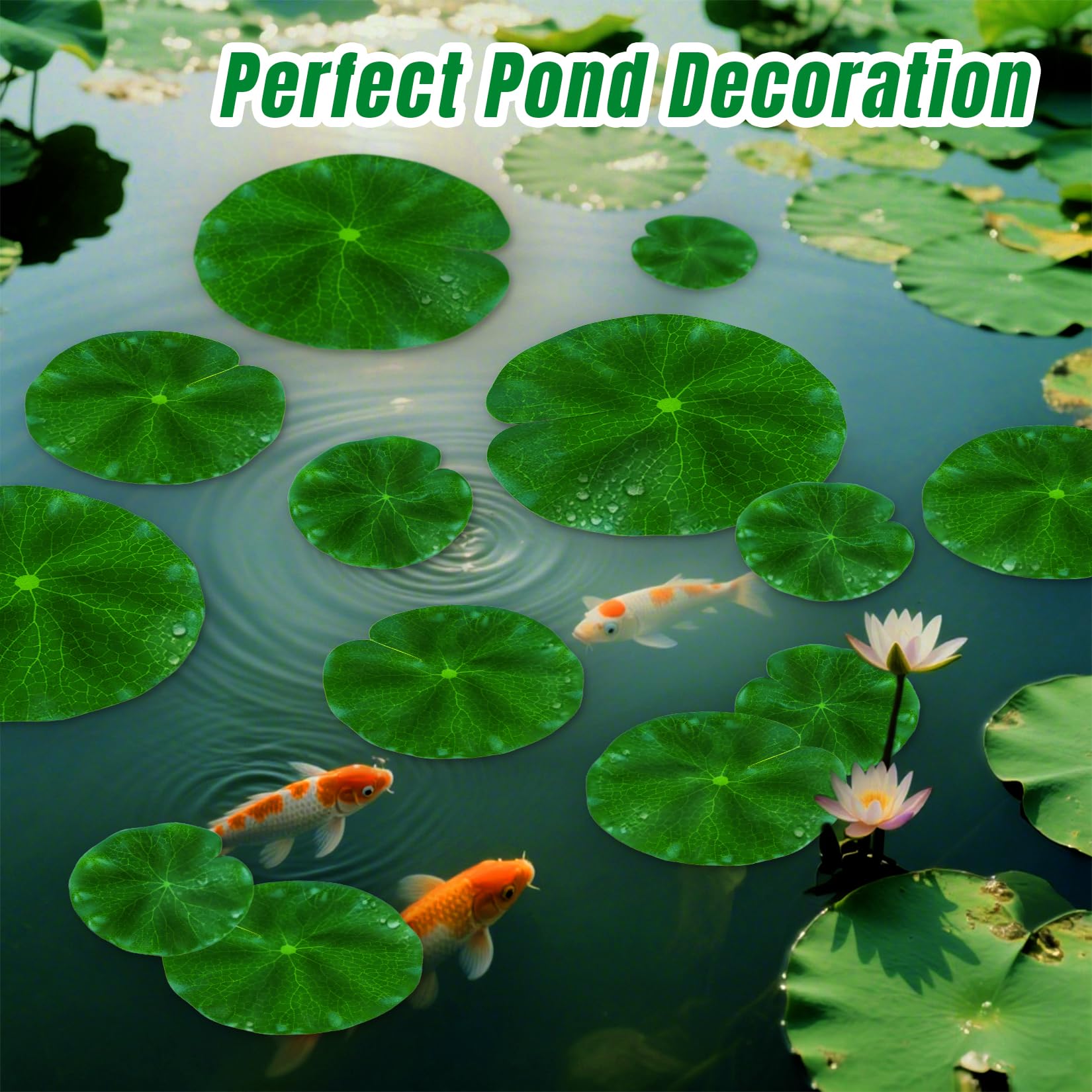 RAINFLOW lily pads pond decor for pools and aquariums
