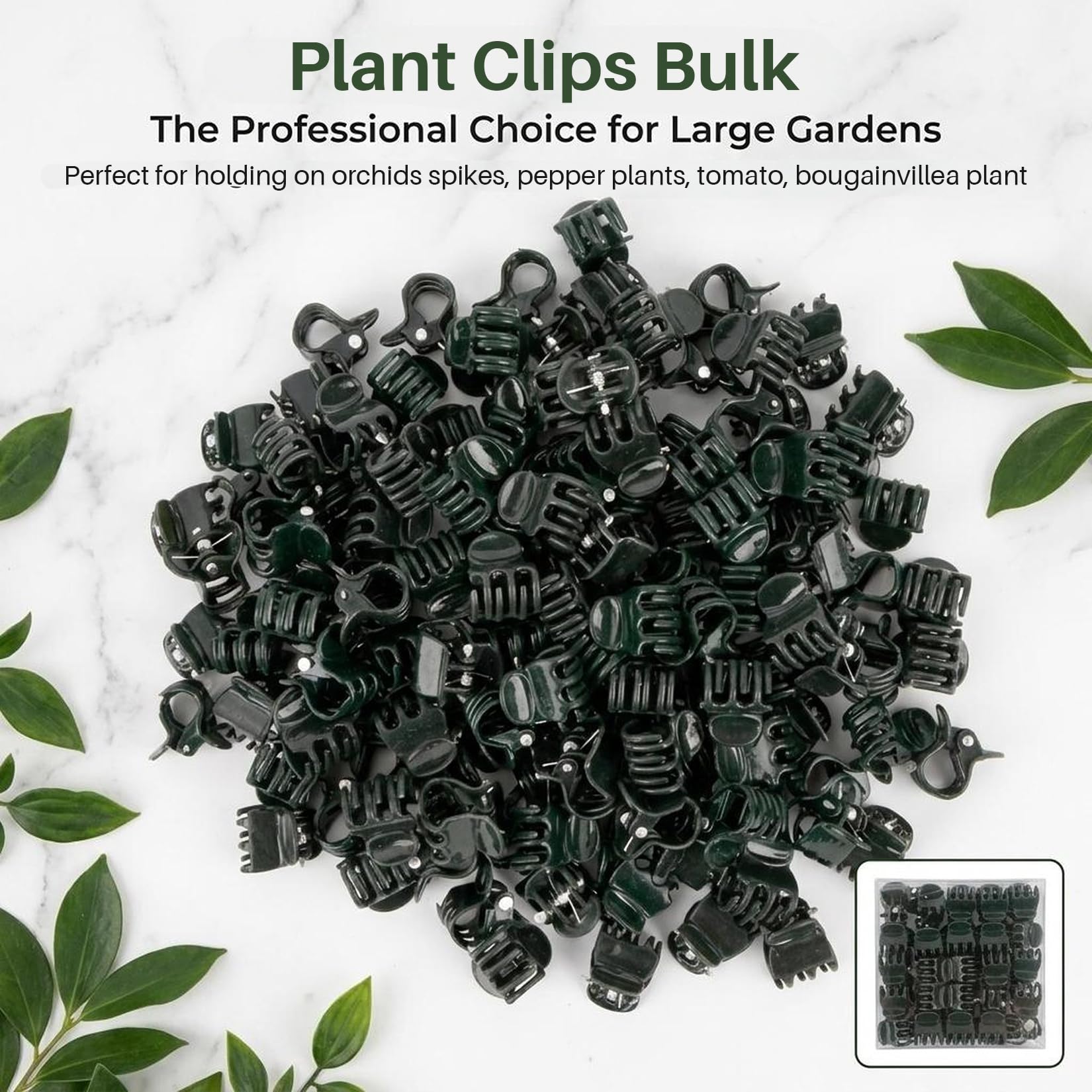 RAINFLOW orchid clips securely hold delicate stems to stakes.