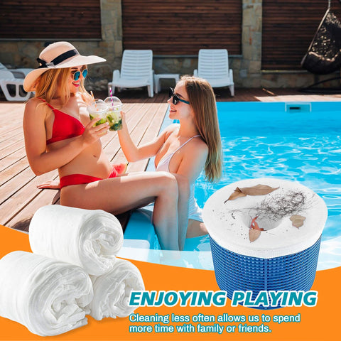 RAINFLOW pool skimmer socks protect the filtration system and extend filter life