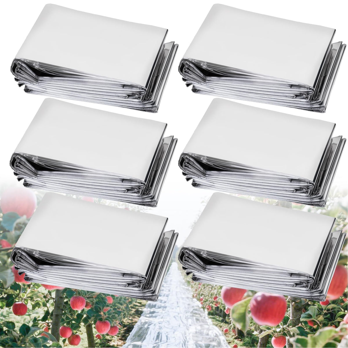 RAINFLOW reflective mylar film six-pack sheet, 83x63 inches, boosts greenhouse light distribution.