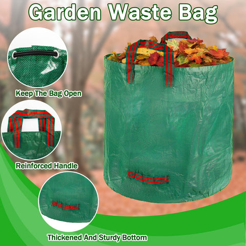 RAINFLOW 42 gallon capacity bag designed for large yard waste load.