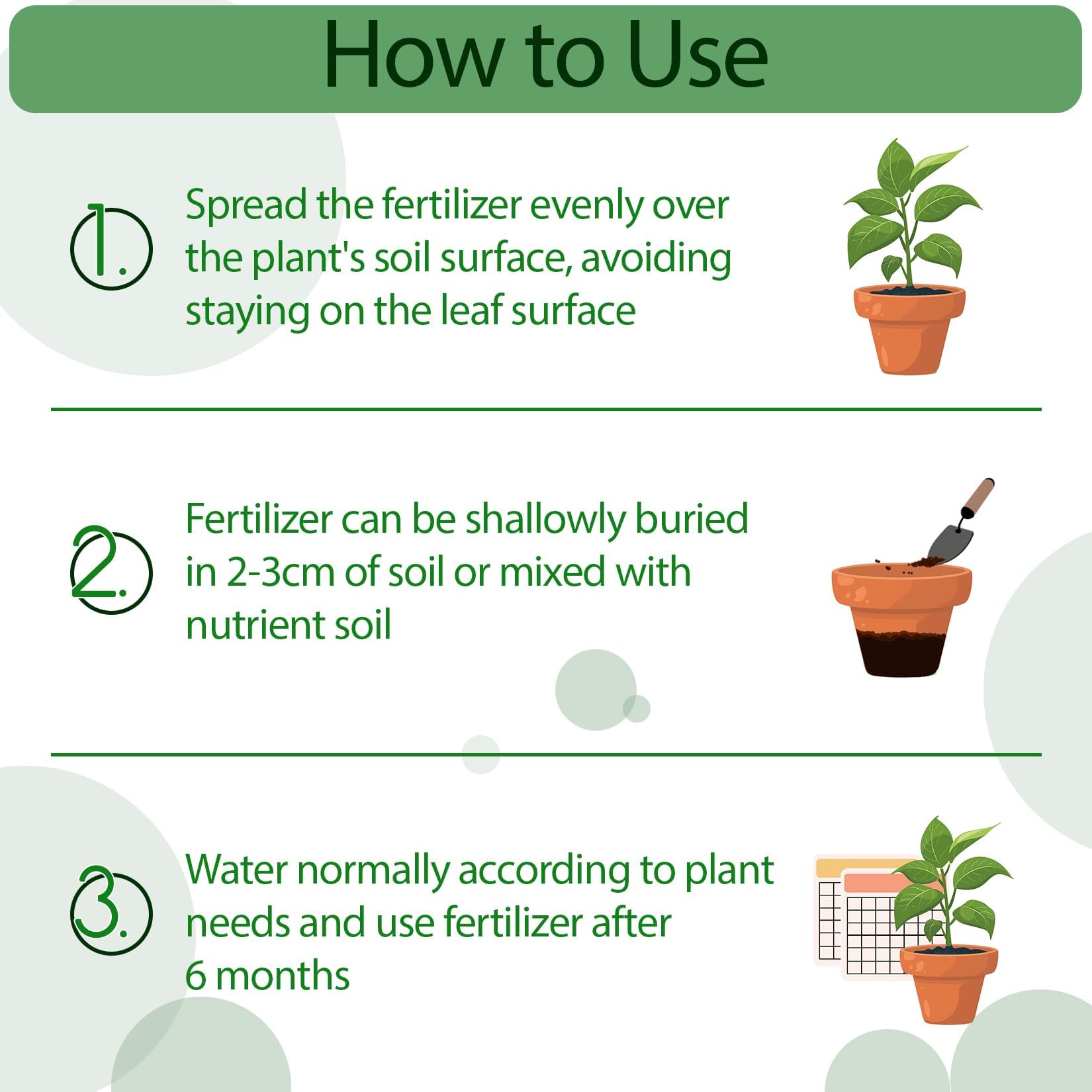 RAINFLOW soil-loosening granules enhancing nutrient access for roots