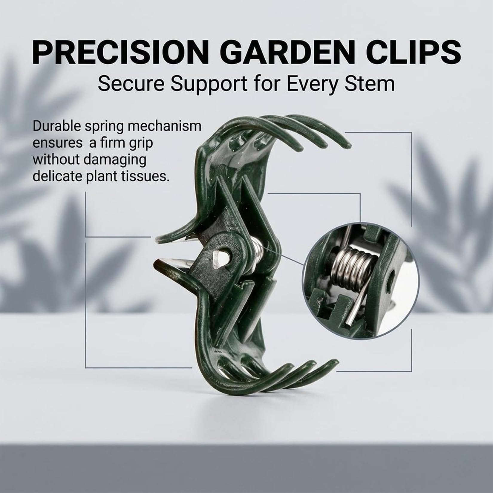 RAINFLOW small-diameter clips ideal for delicate stems.