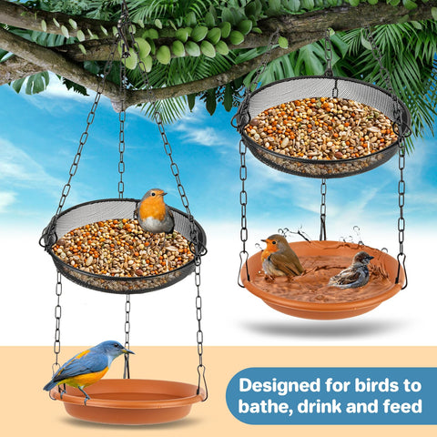 Rainflow stainless steel hanging chains prevent rust for long-lasting bird visits.