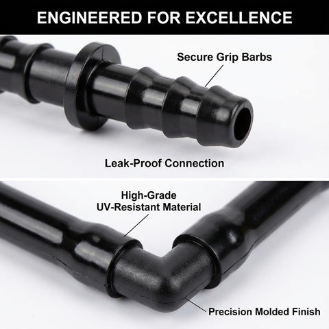 RainFlow tees view highlighting versatile branching for garden irrigation layouts