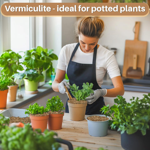 Rainflow Vermiculite seed starting setup demonstrating versatile garden applications