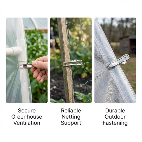 RAINFLOW weather-resistant clip resists rust in outdoor environments.