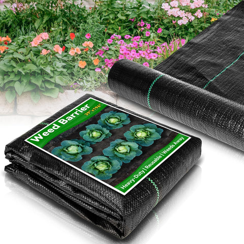 RAINFLOW weed barrier fabric heavy-duty; durable weed suppression for gardens