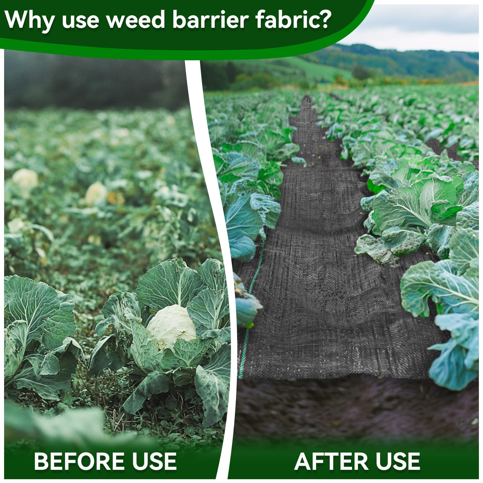 RAINFLOW weed blocker fabric; water-permeable barrier for beds