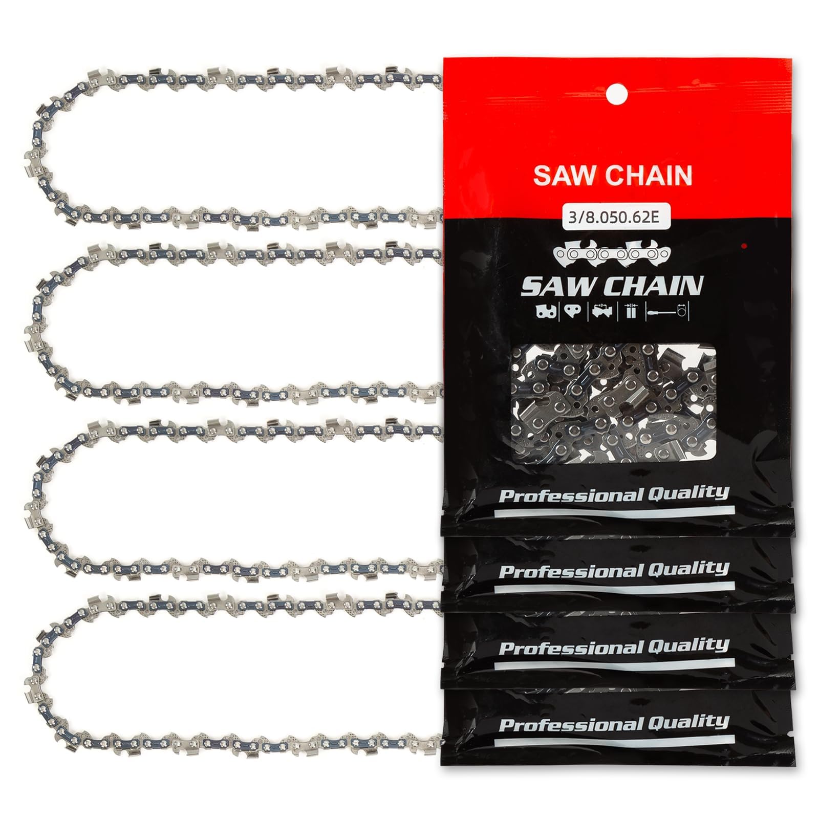 RAINHOL 18-inch chain with 62 drive links for reliable cuts.