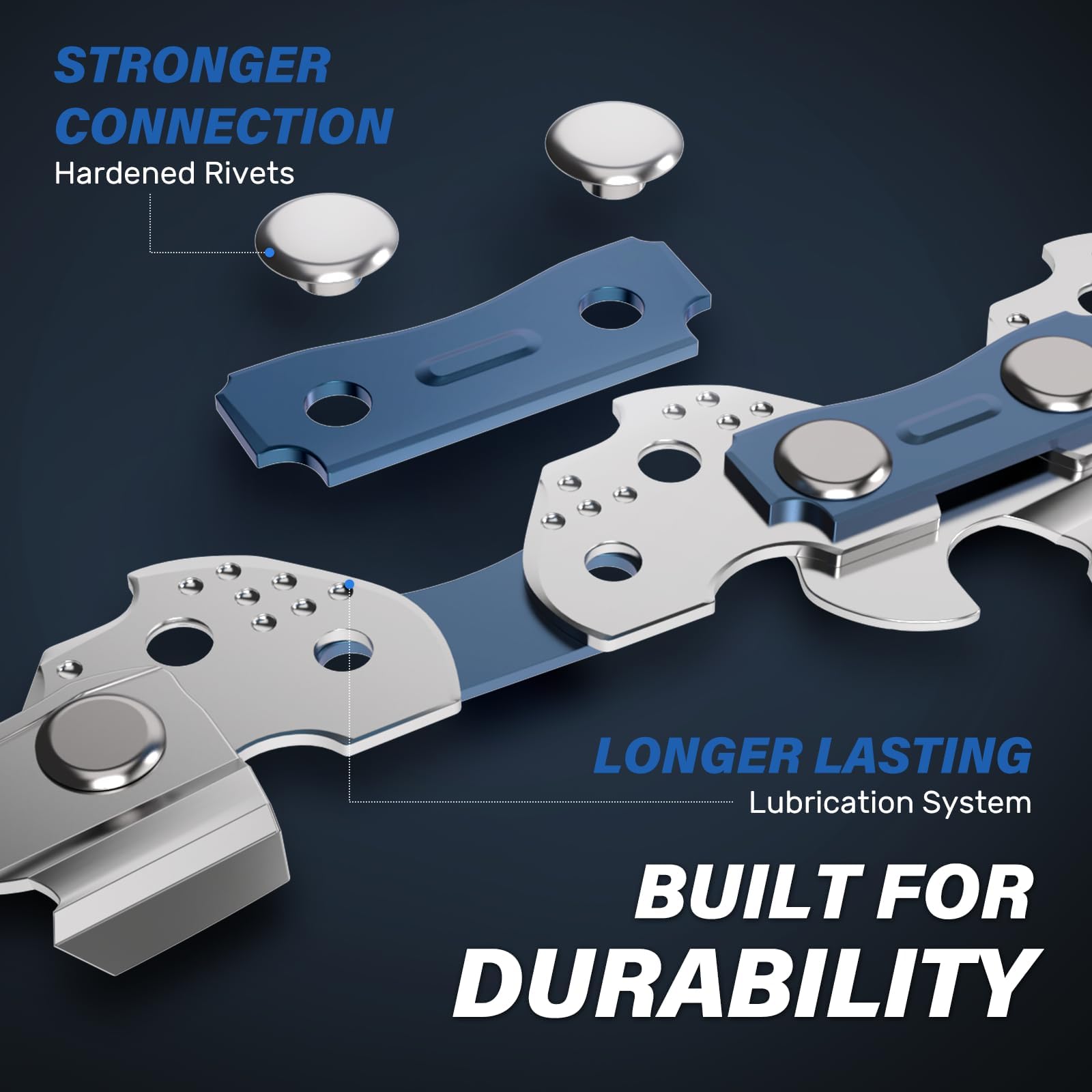 RAINHOL chrome-plated cutters extend chain life and performance.