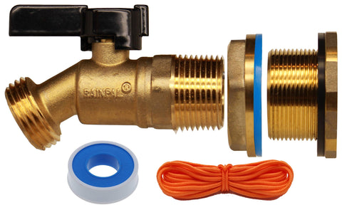 RAINPAL RBS022 brass rain barrel spigot ready for durable outdoor use and smooth water flow