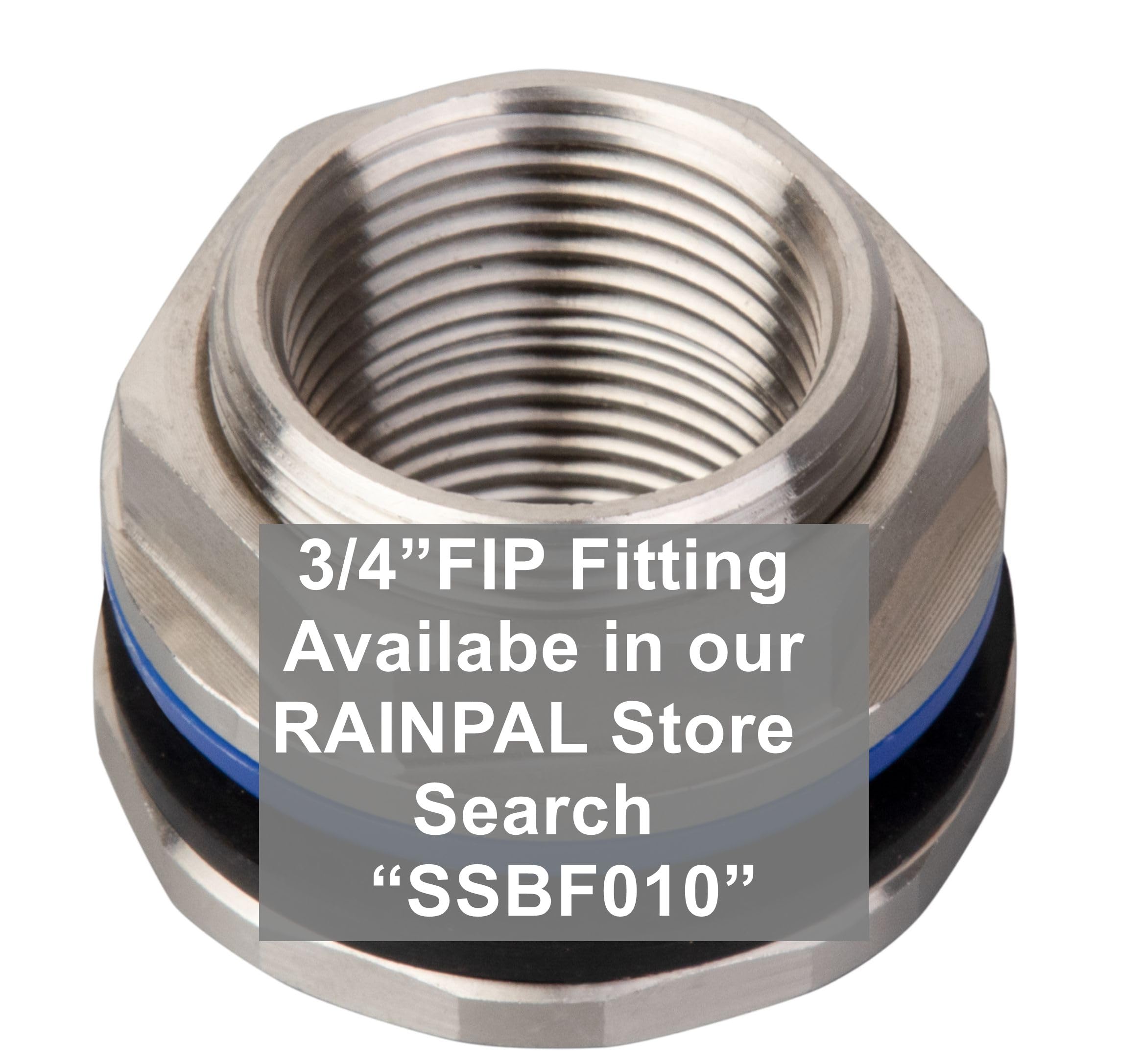 RainPal SSBF020 ready-to-install bulkhead fitting for tanks
