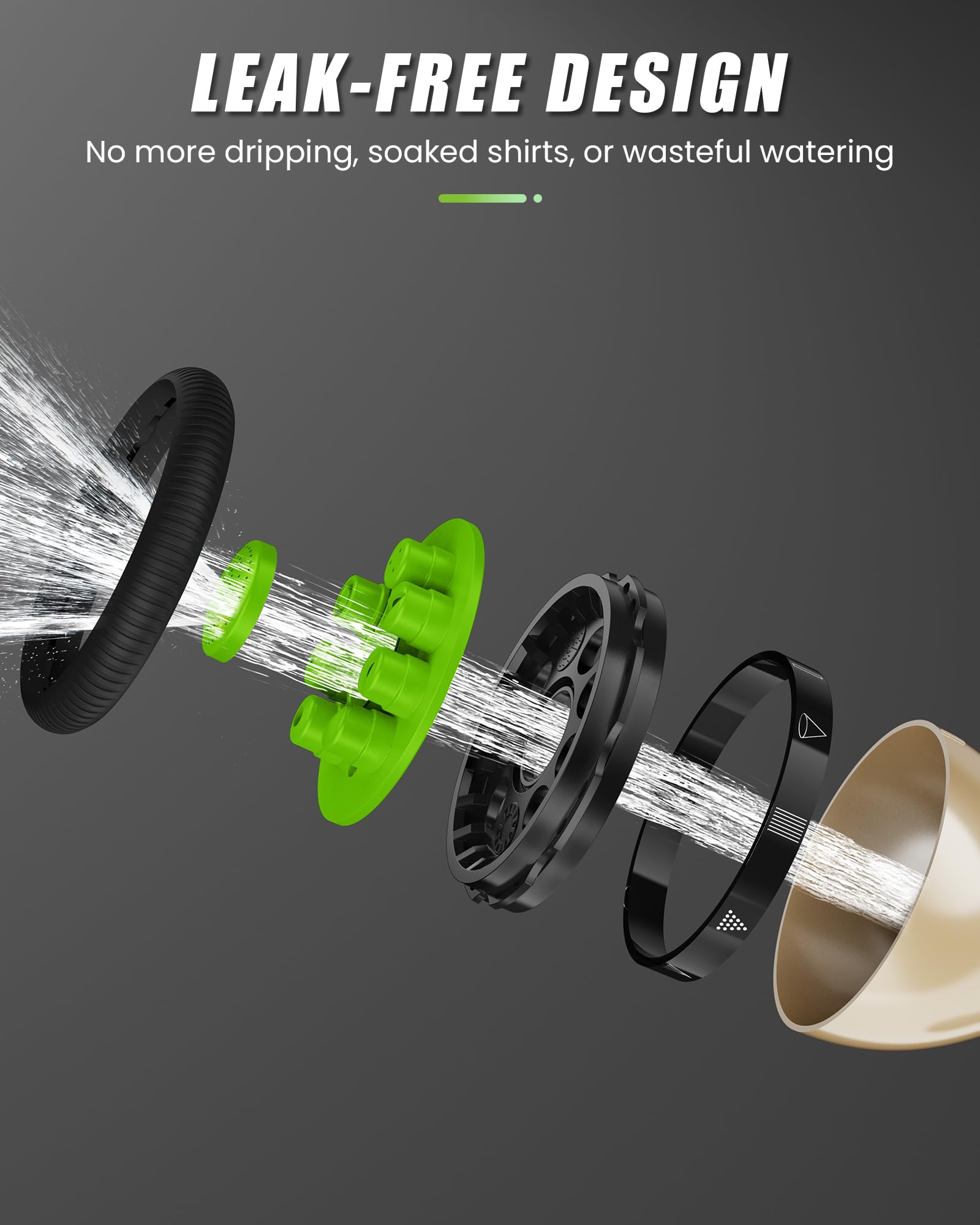 RAINPOINT 3/4 inch GHT threads provide a leak-proof fit on most hoses