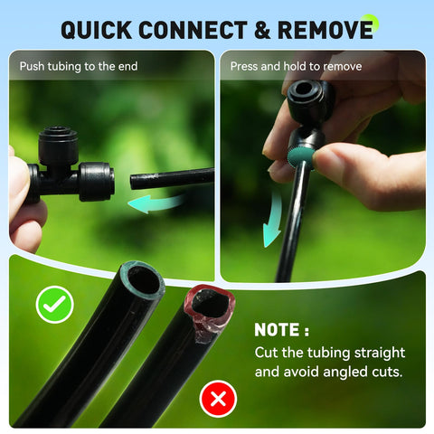 RainPoint adjustable emitter demonstrates precise flow control for each plant.