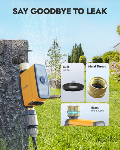 RAINPOINT app control on phone screen enabling remote watering management