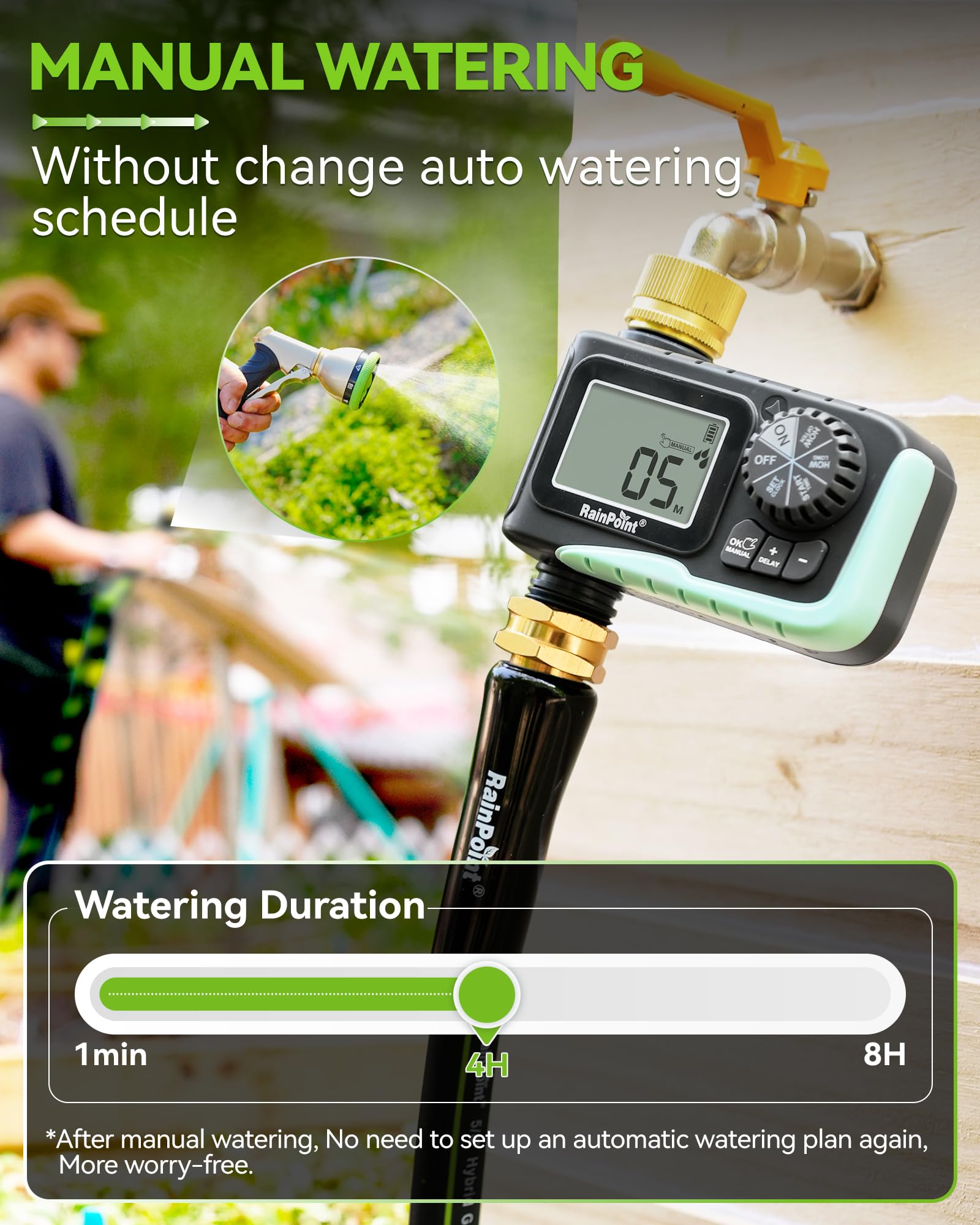 RAINPOINT digital irrigation kit for precise scheduling and water savings.