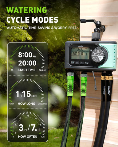 RAINPOINT display dial operation shows settings at a glance for easy programming