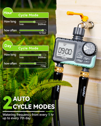 Rainpoint dual-zone setup showing independent schedules for zones.