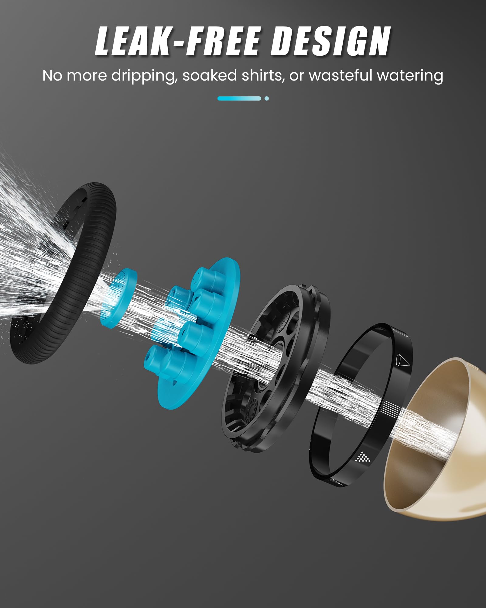 RAINPOINT ergonomic rubber grip reduces hand fatigue during watering