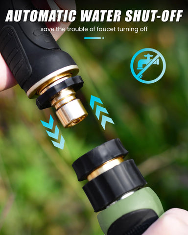 RAINPOINT flow-stop connector prevents sprays during disconnect