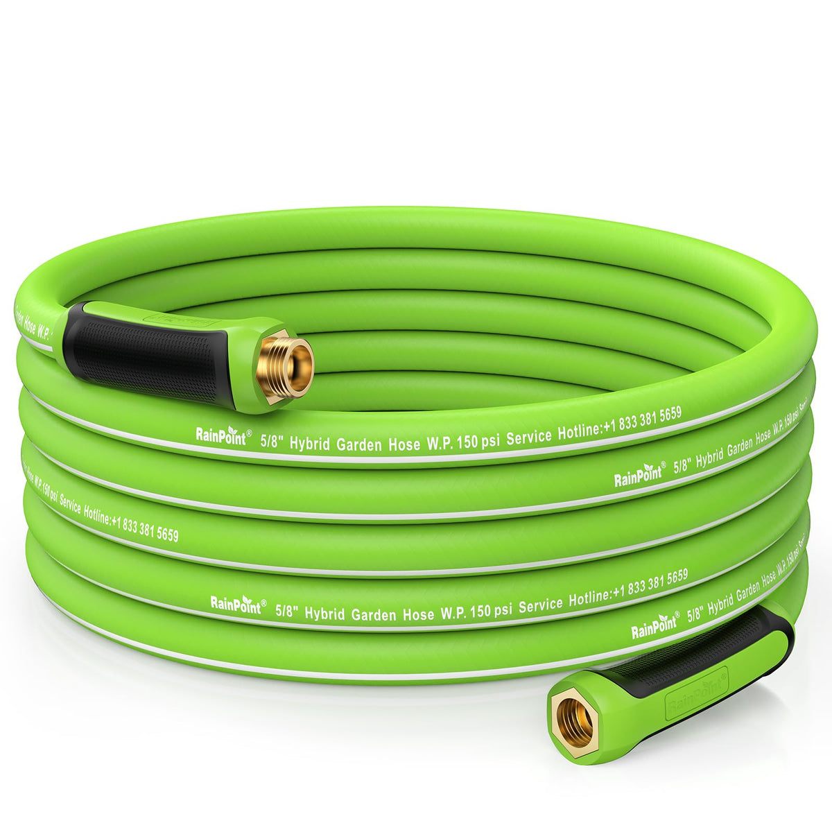 RAINPOINT garden hose 50ft with swivel handle for easy setup and twists-free use.