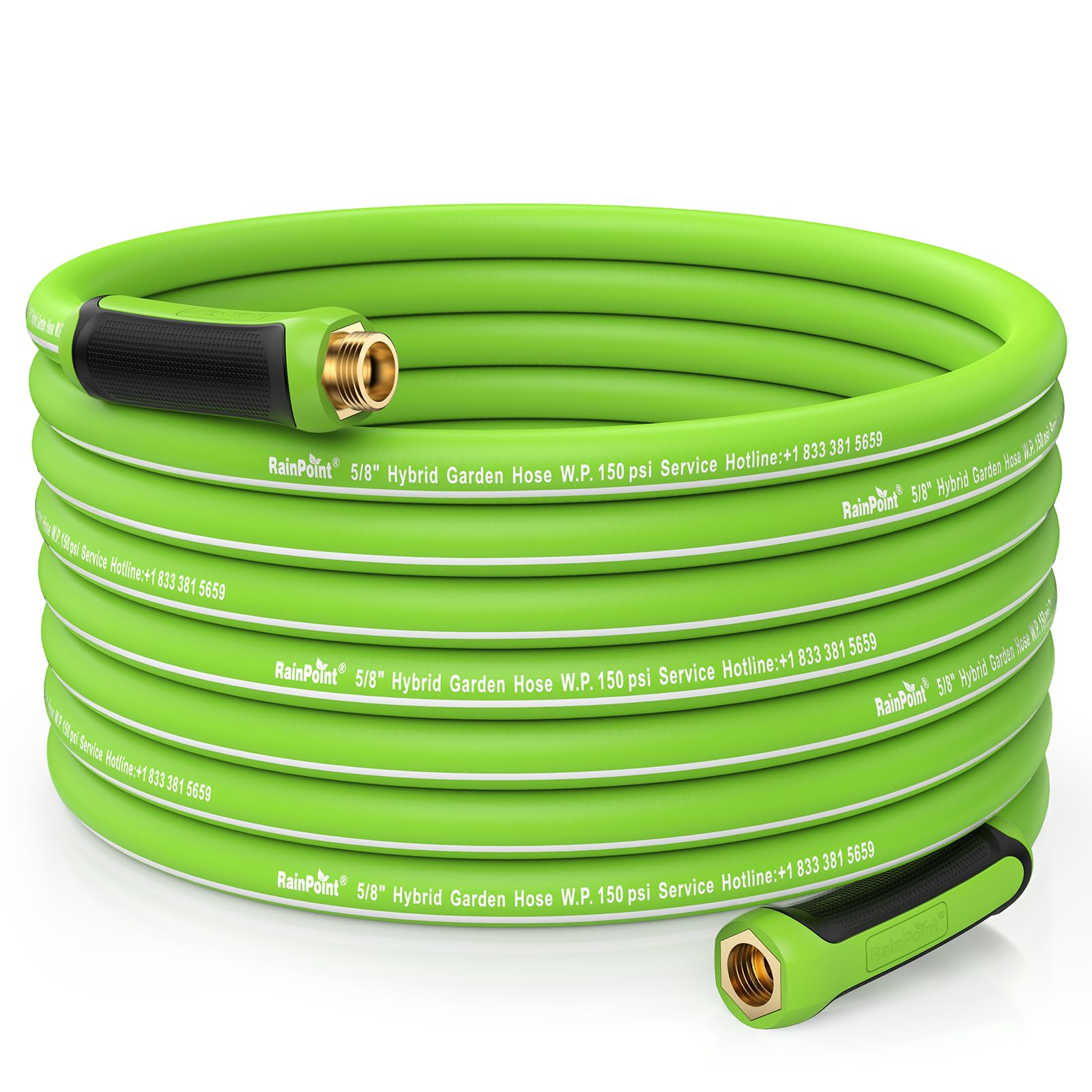 RAINPOINT garden hose 75ft flexible-hybrid-rubber offers durable flexibility for year-round watering.
