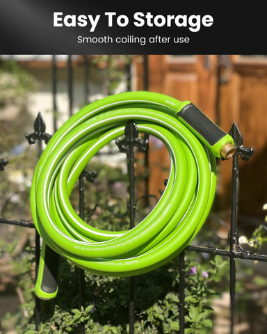 RAINPOINT lightweight hose enables easy coiling and tidy storage.