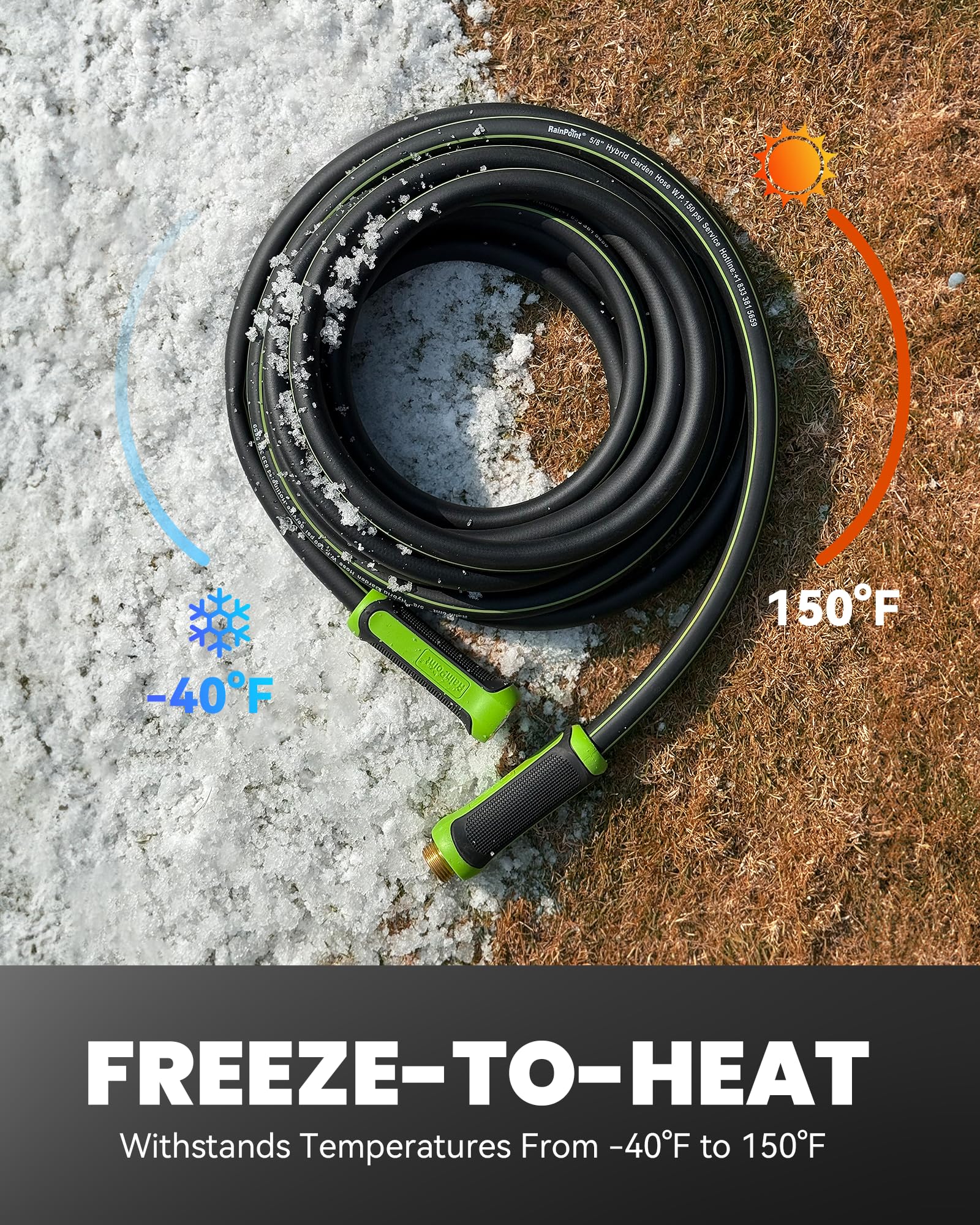 Rainpoint garden hose easy store and carry for simple storage
