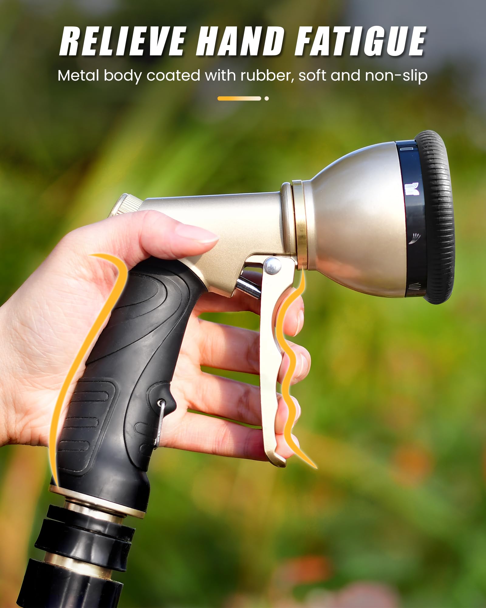 Rainpoint 3/4 inch GHT compatibility ensures easy hose setup.