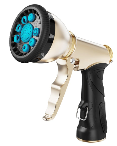 RAINPOINT garden hose nozzle with 9 spray patterns for versatile watering