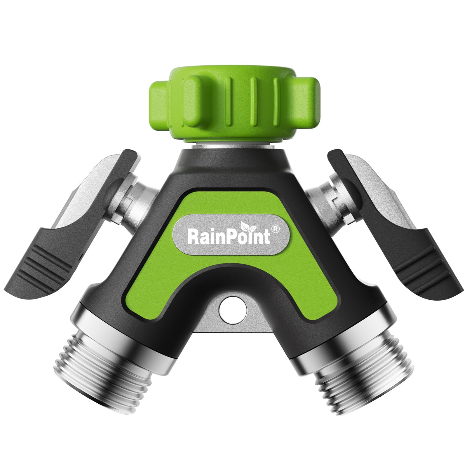 RAINPOINT garden hose splitter 2-way with side lever for one-handed control