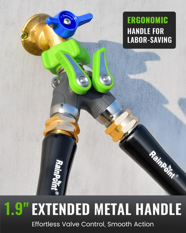 RAINPOINT garden hose splitter stainless valve designed for high pressure reliability