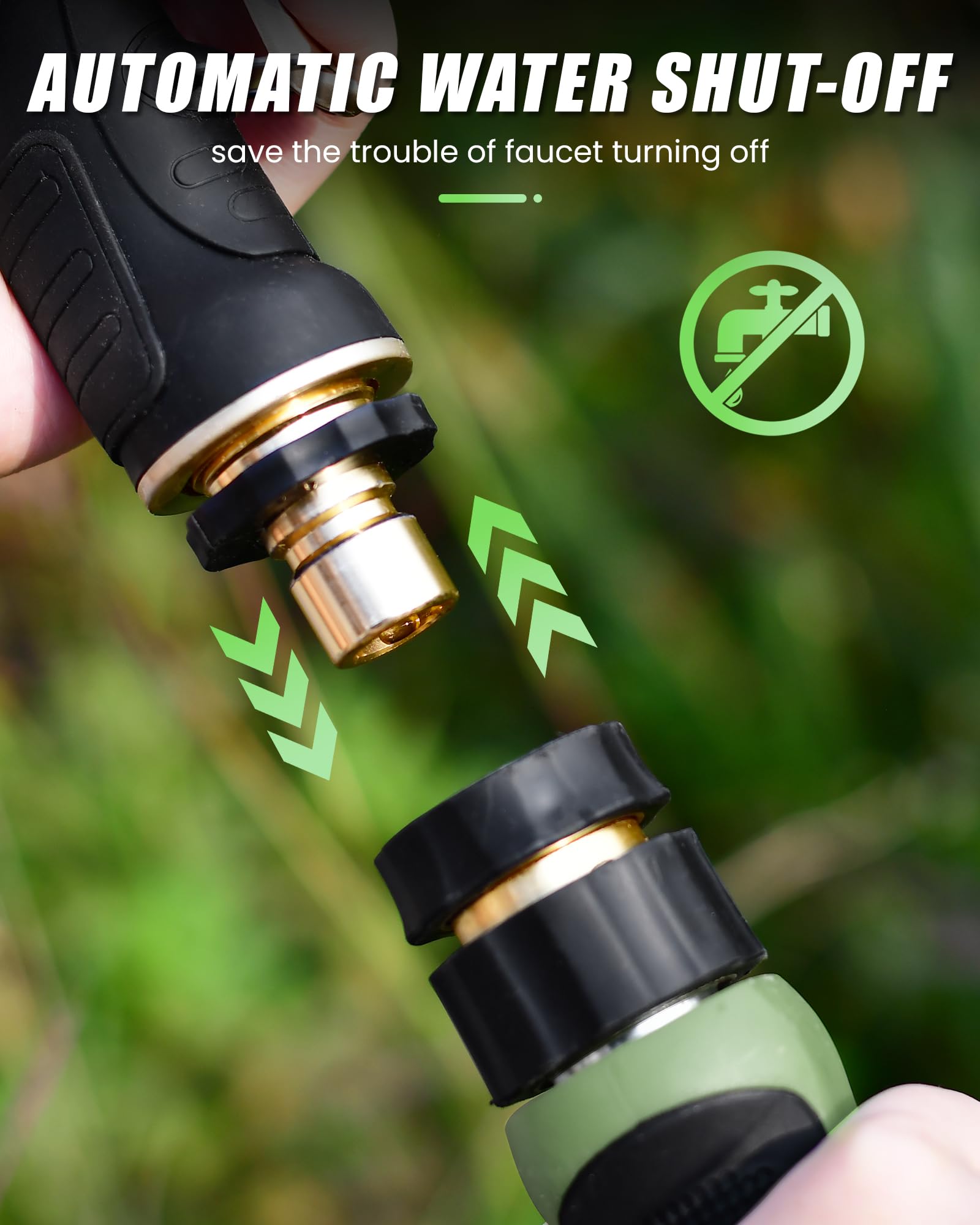 RAINPOINT nozzle in mist spray mode for gentle plant watering.