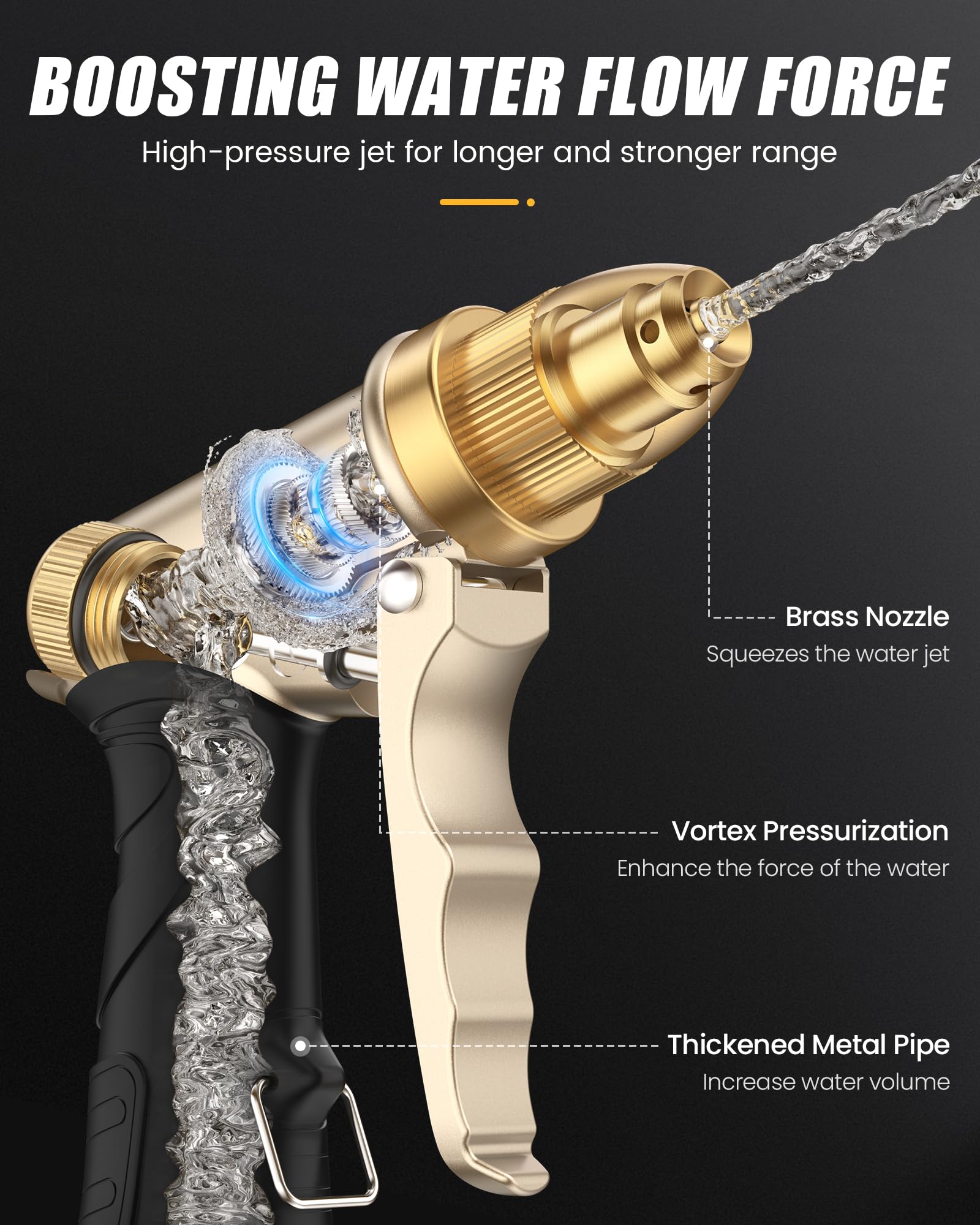 RAINPOINT high-pressure jet demonstrates powerful cleaning capability for outdoor surfaces