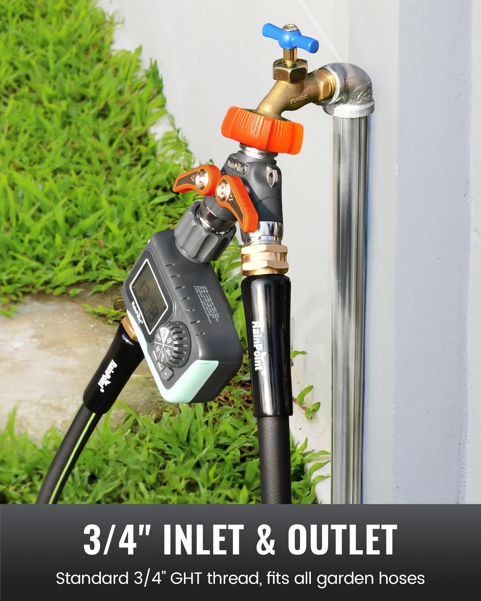 Rainpoint anti-twist threaded connections for quick-connect setup