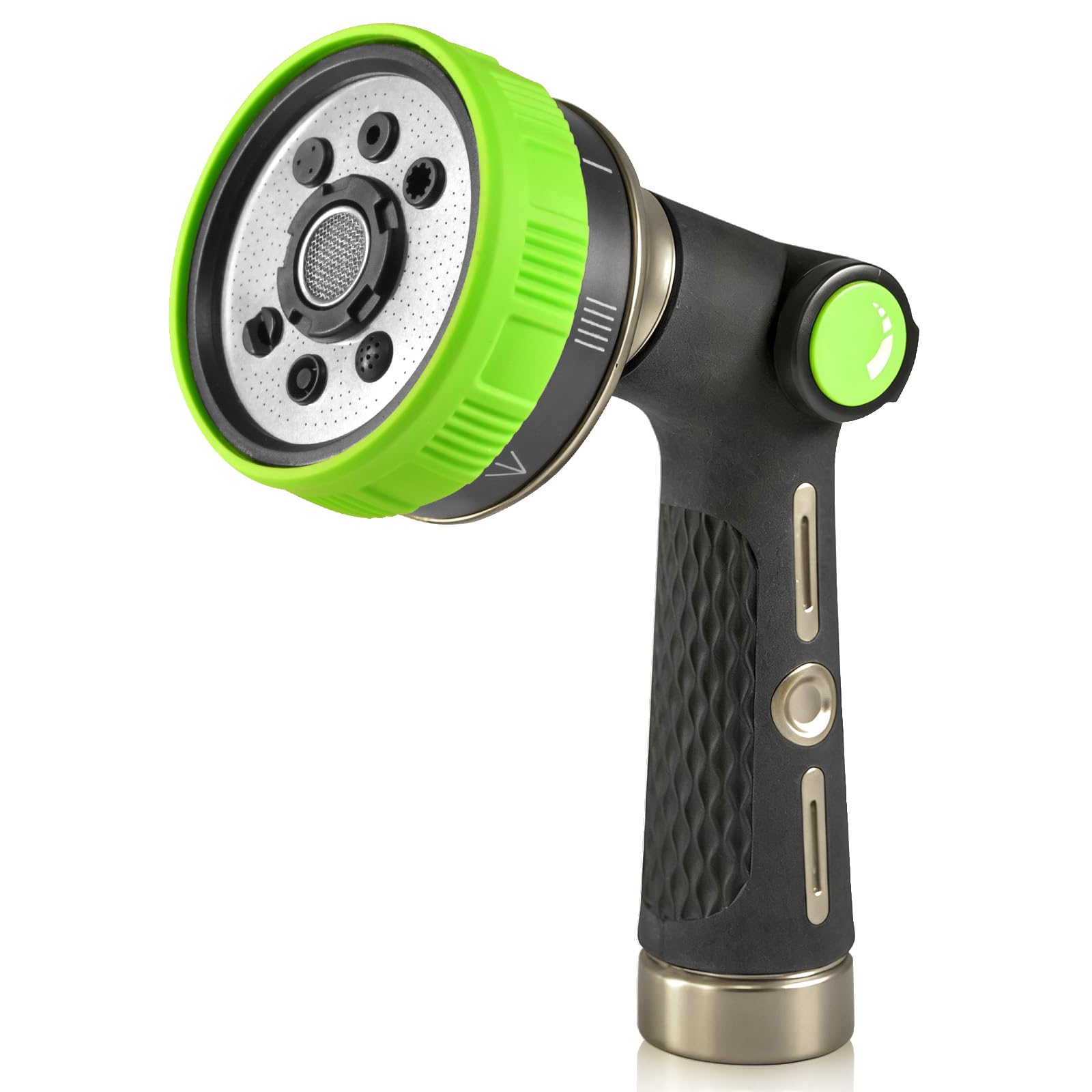 RAINPOINT hose sprayer nozzle with eight spray patterns for versatile watering and cleaning