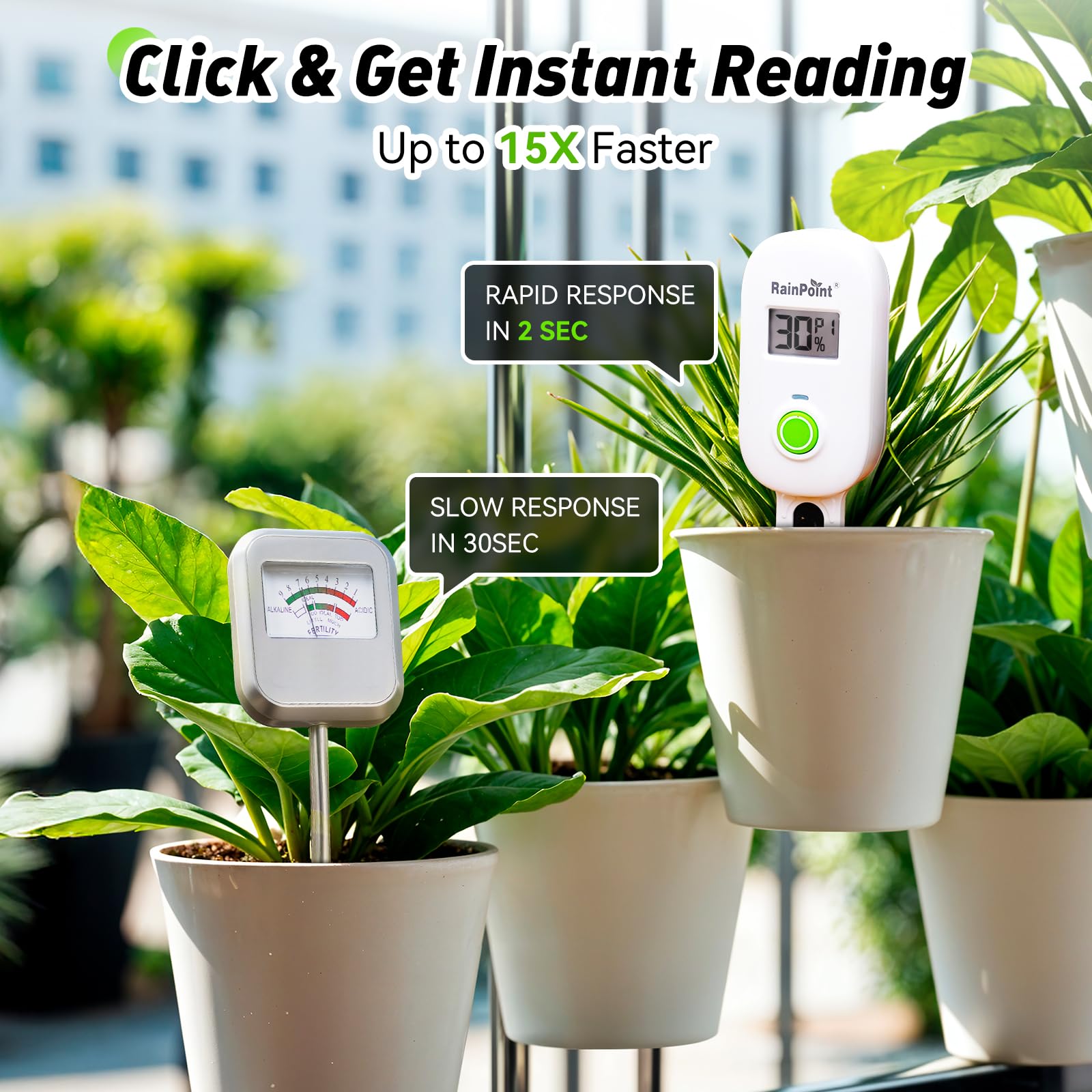 RAINPOINT in-the-box kit includes meter, hub gen2, pH strips and screwdriver.