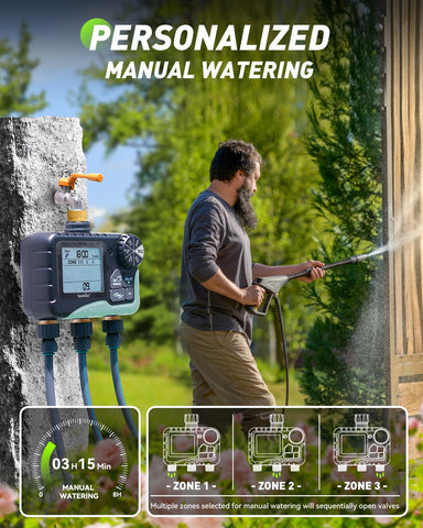 Rainpoint IP65 waterproof housing protects against outdoor weather.