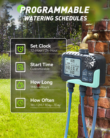 RAINPOINT IP65 waterproof timer withstands rain and dust outdoors